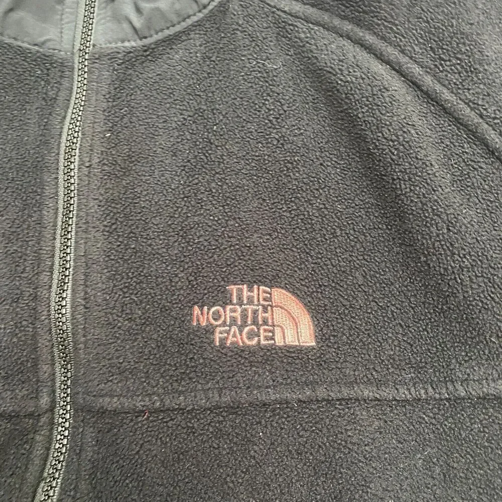 The North Face Fleece Jacket Mens Medium Black Full Zip Pocket Outdoor Hiking